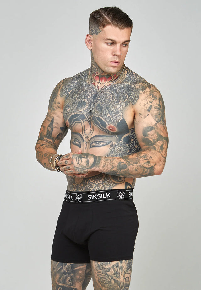 SikSilk - Multi 3Pk Boxer - Black, Navy, Burgundy