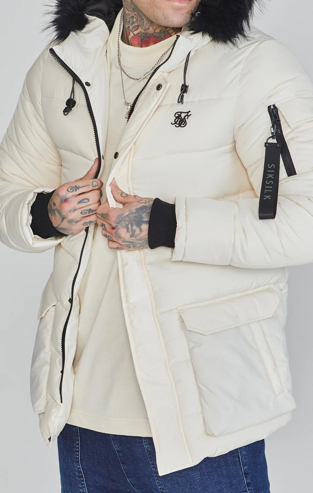 SikSilk - Ecru Parka