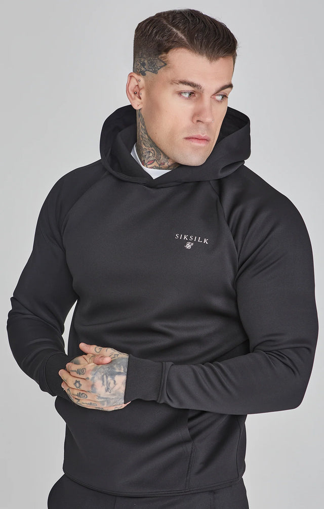 SikSilk - Black Essentials Poly Hoodie