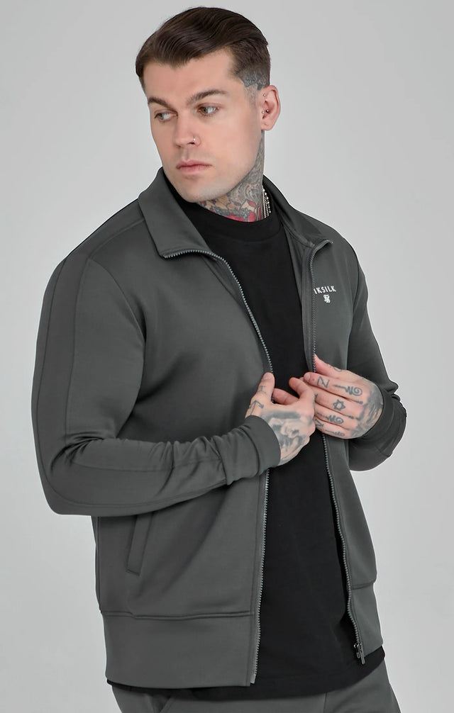 SikSilk - Grey Essentials Poly Track Top