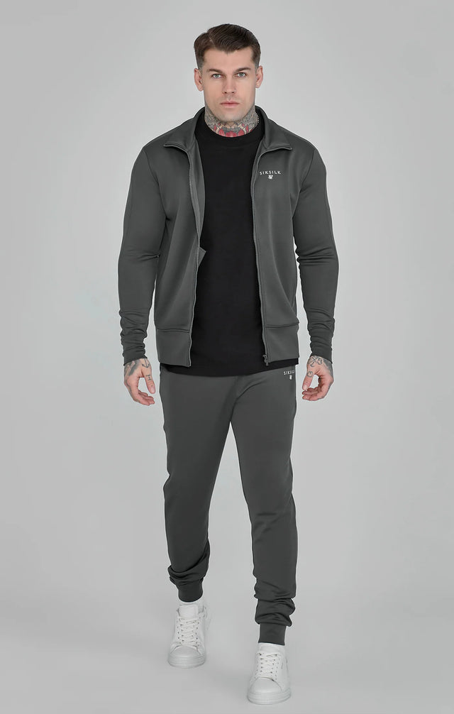 SikSilk - Grey Essentials Poly Track Top