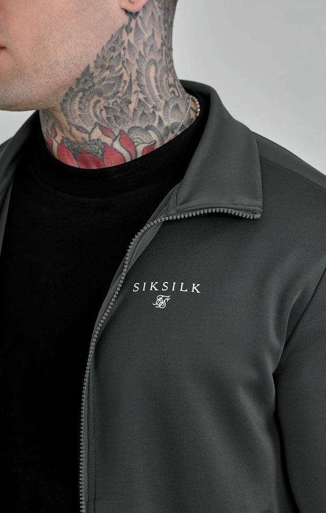 SikSilk - Grey Essentials Poly Track Top