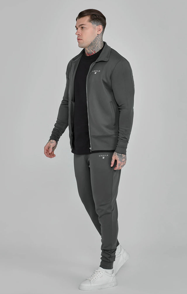 SikSilk - Grey Essentials Poly Track Top