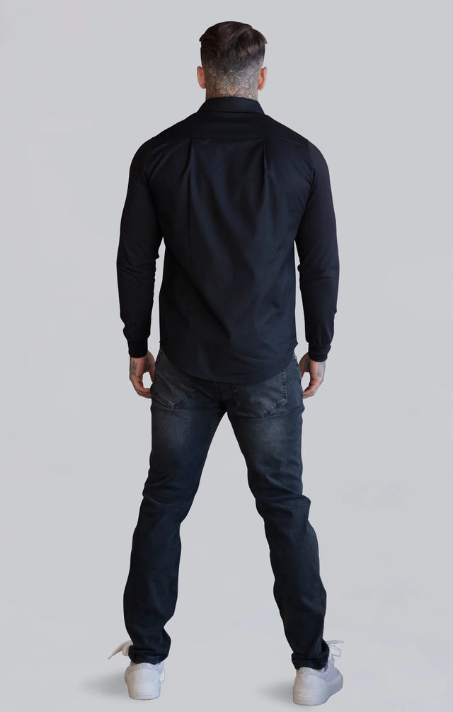 SikSilk - Black Essentials Long Sleeve Shirt