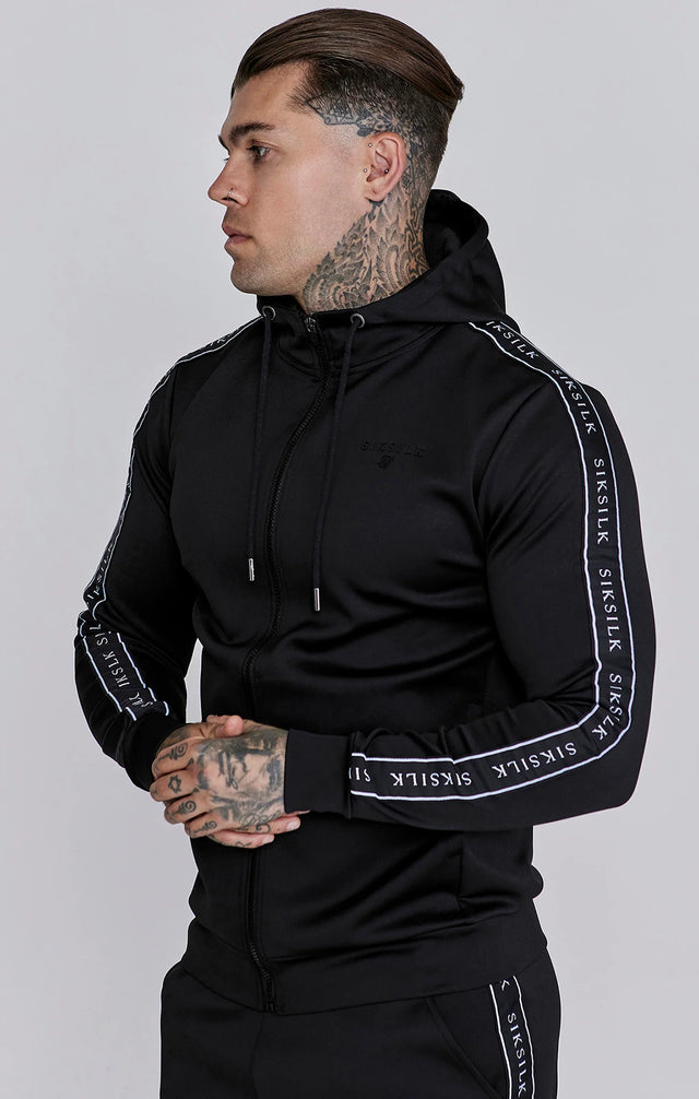 SikSilk - Black Hoodie and Joggers Set