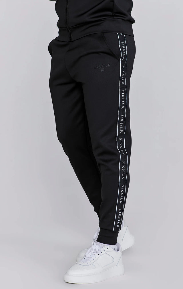 SikSilk - Black Hoodie and Joggers Set