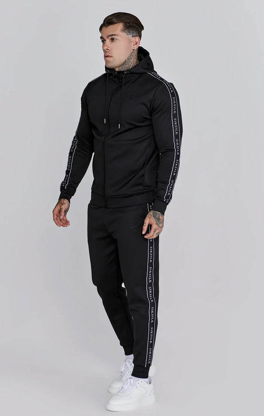 SikSilk - Black Hoodie and Joggers Set