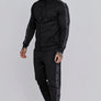 SikSilk - Black Hoodie and Joggers Set