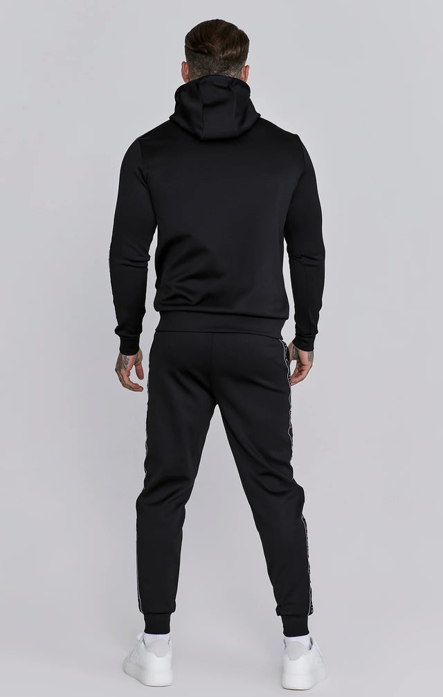 SikSilk - Black Hoodie and Joggers Set