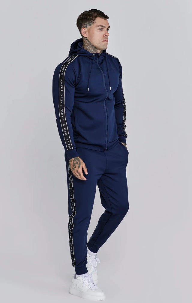 SikSilk - Navy Hoodie and Joggers Set