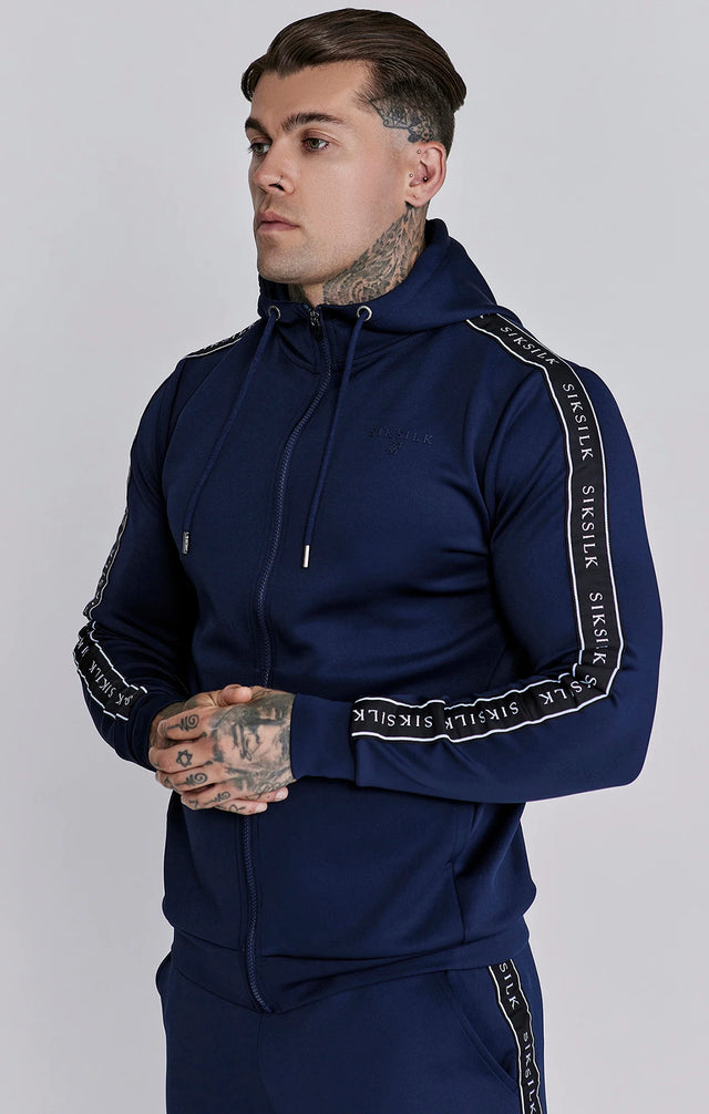 SikSilk - Navy Hoodie and Joggers Set