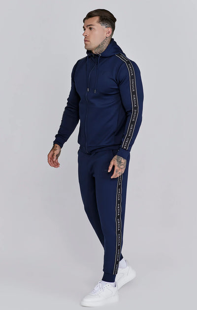 SikSilk - Navy Hoodie and Joggers Set