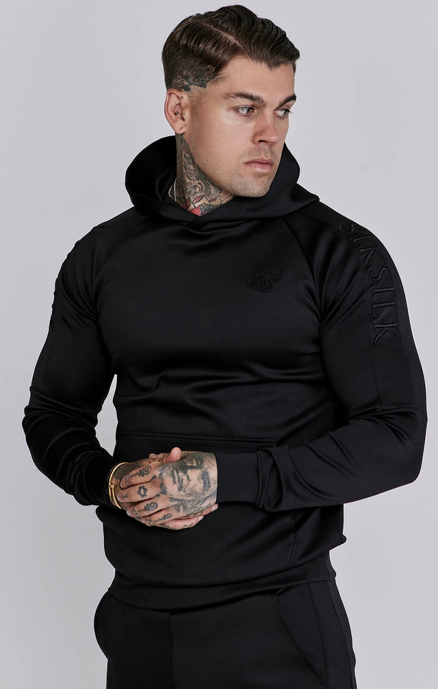 SikSilk - Black Hoodie and Joggers Set