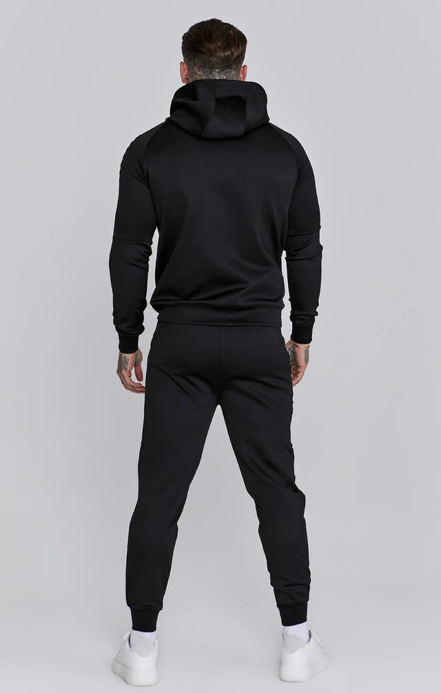 SikSilk - Black Hoodie and Joggers Set