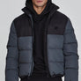 SikSilk - Black Reflective Puffer Jacket