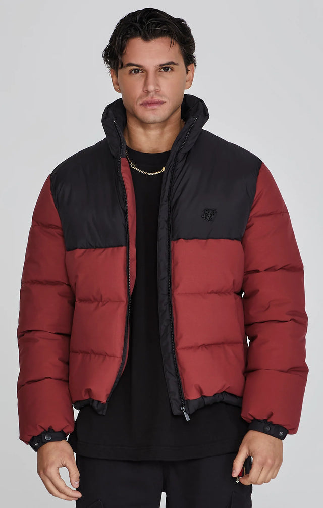 SikSilk - Brown Puffer Jacket