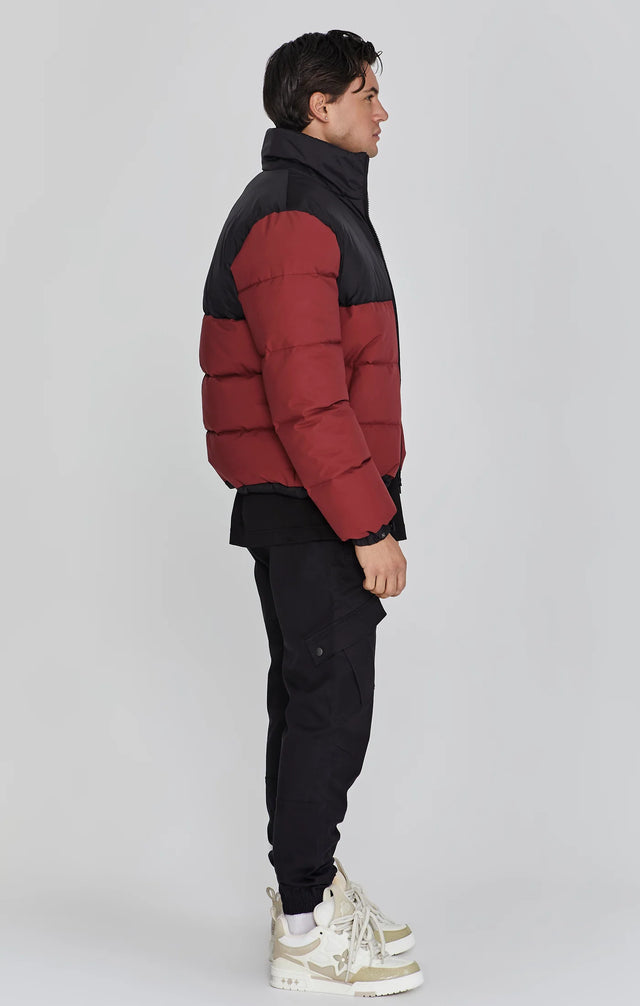 SikSilk - Brown Puffer Jacket