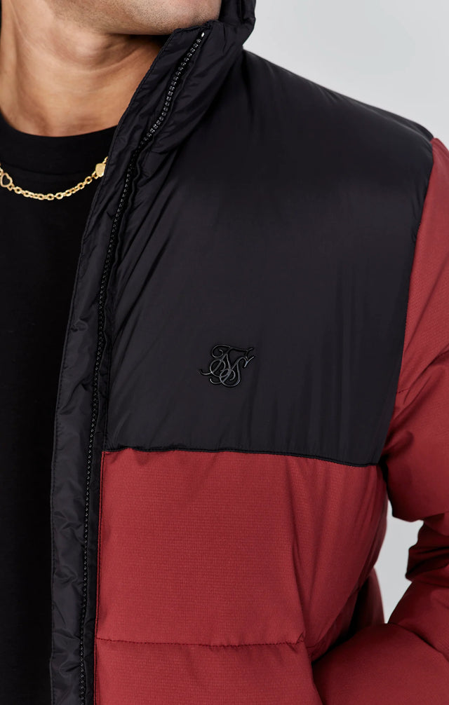 SikSilk - Brown Puffer Jacket