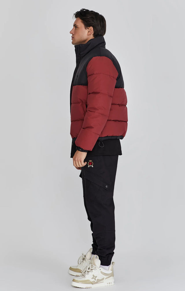 SikSilk - Brown Puffer Jacket