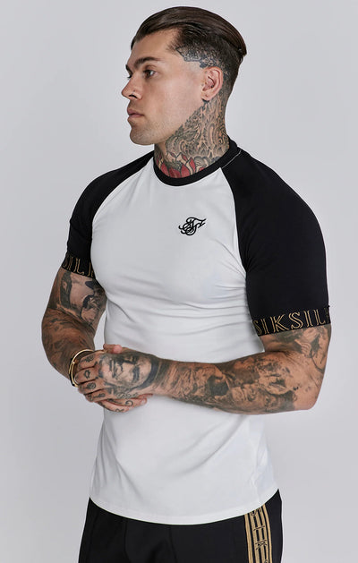 SikSilk - White Black Tech T-Shirt