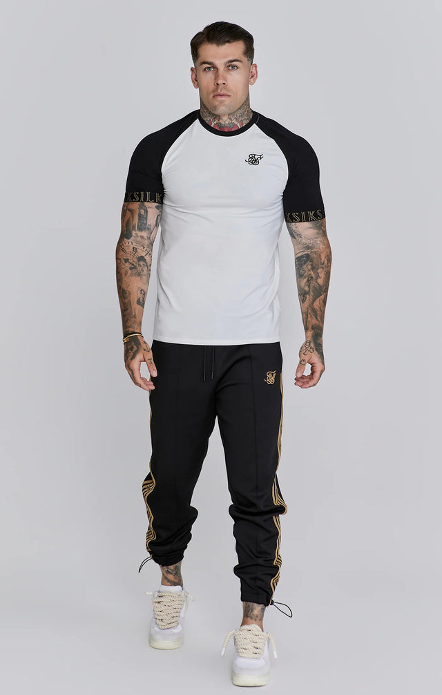 SikSilk - White Black Tech T-Shirt