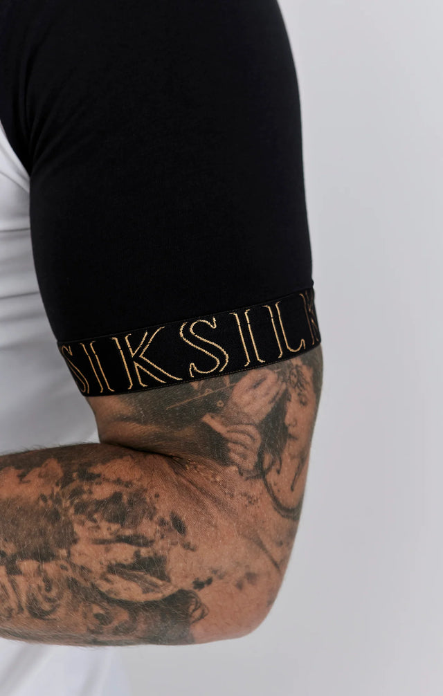 SikSilk - White Black Tech T-Shirt