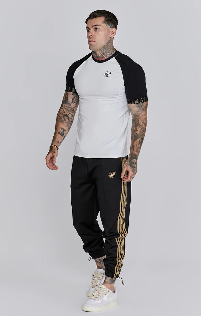 SikSilk - White Black Tech T-Shirt