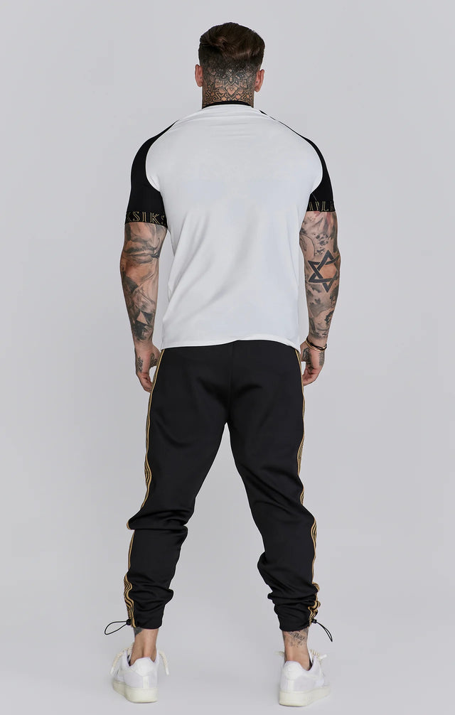 SikSilk - White Black Tech T-Shirt