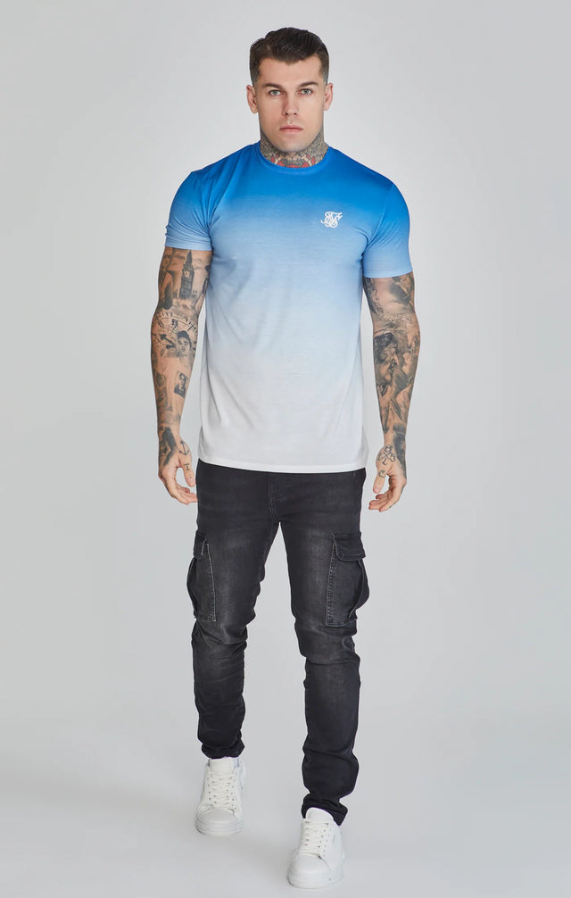 SikSilk - Blue White Fade T-Shirt