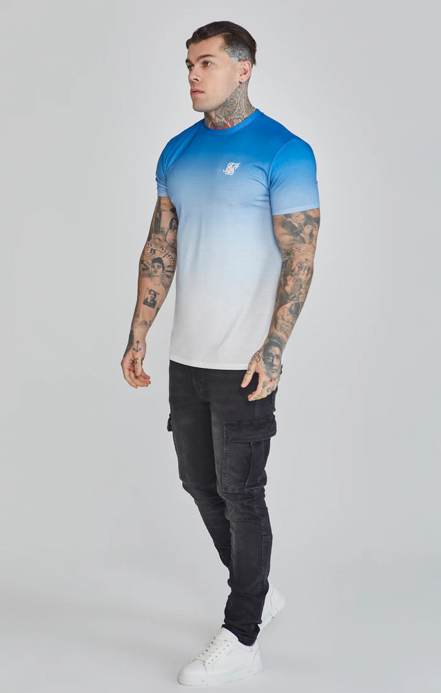 SikSilk - Blue White Fade T-Shirt