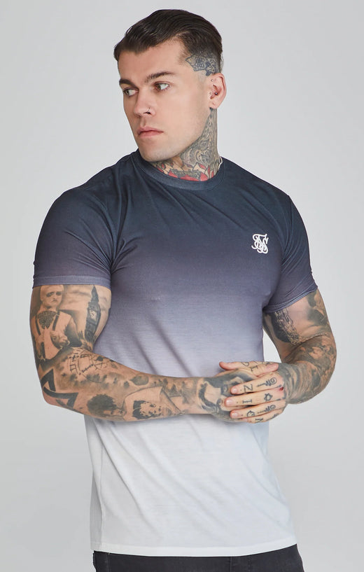 SikSilk - Black White Fade T-Shirt