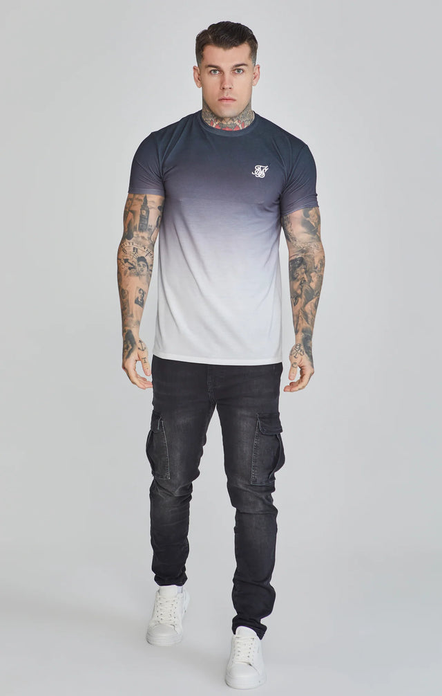 SikSilk - Black White Fade T-Shirt