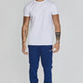 SikSilk - Navy Muscle Fit Joggers