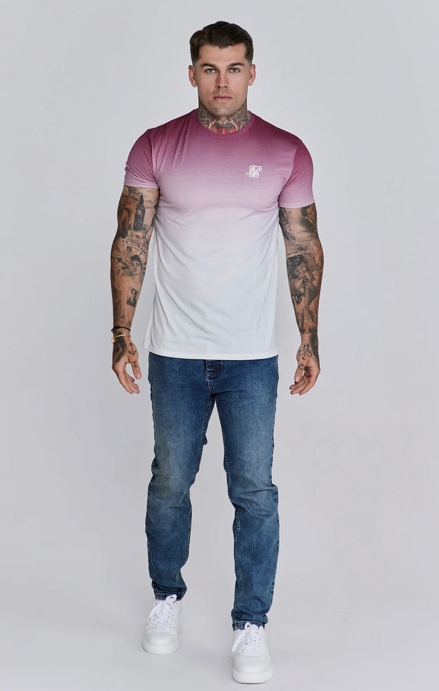 SikSilk - Red White Fade T-Shirt