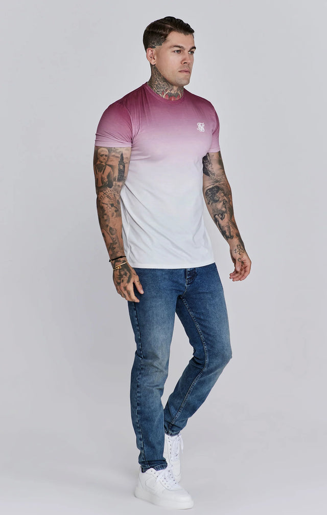 SikSilk - Red White Fade T-Shirt