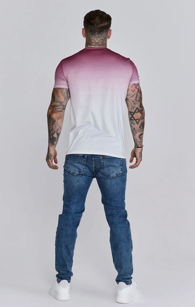 SikSilk - Red White Fade T-Shirt