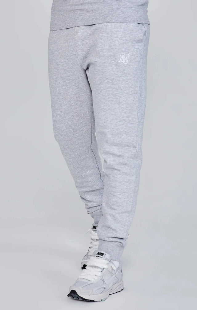 SikSilk - Grey Marl Essentials Joggers