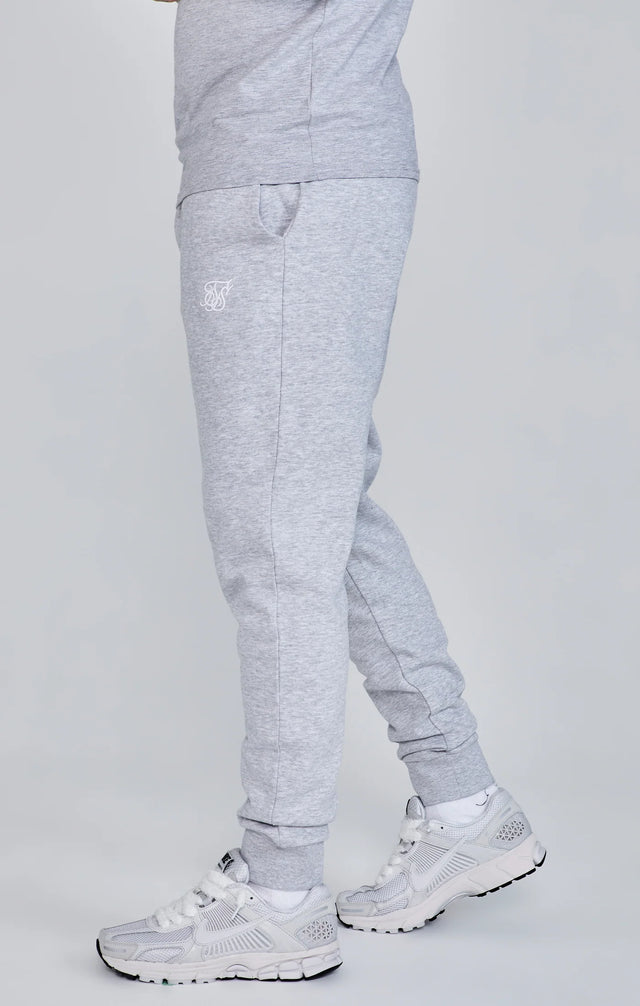 SikSilk - Grey Marl Essentials Joggers