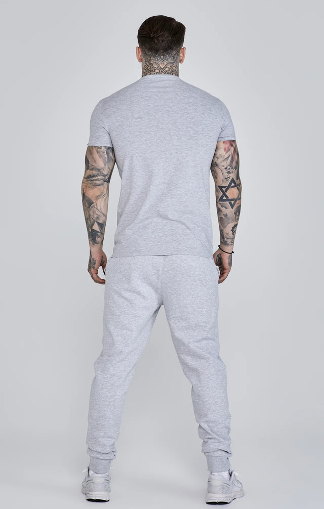 SikSilk - Grey Marl Essentials Joggers