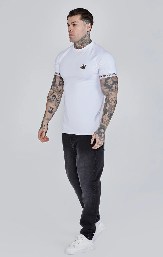 SikSilk - White&Gold Tech T-Shirt