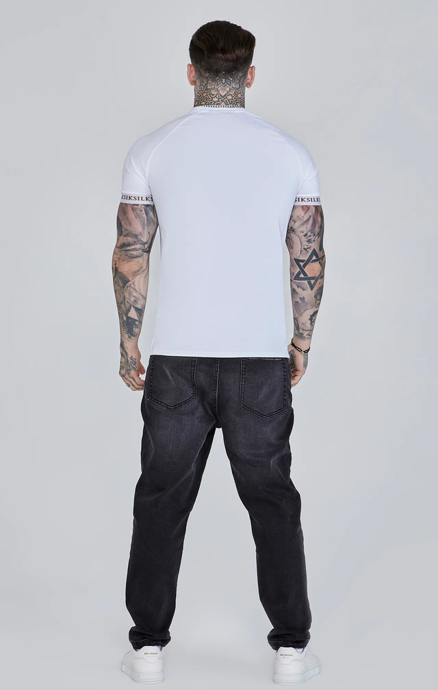 SikSilk - White&Gold Tech T-Shirt