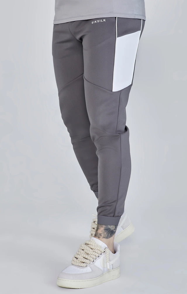 SikSilk - Grey Muscle Fit Joggers