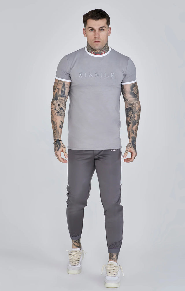 SikSilk - Grey Muscle Fit Joggers