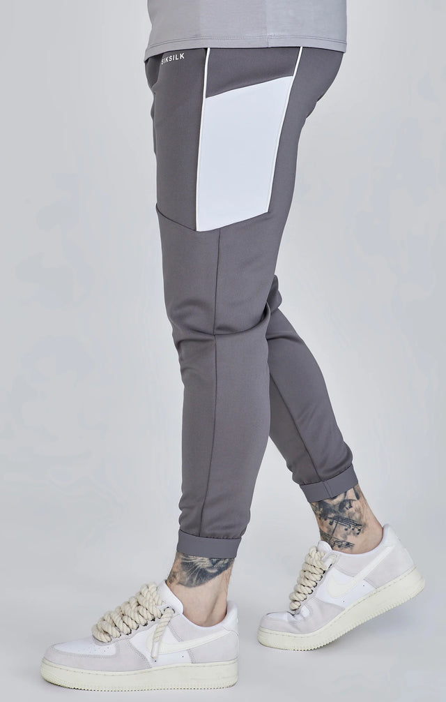 SikSilk - Grey Muscle Fit Joggers