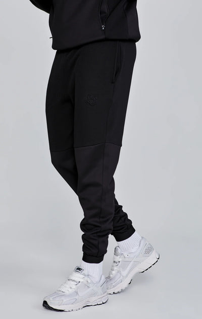 SikSilk - Black Muscle Fit Joggers