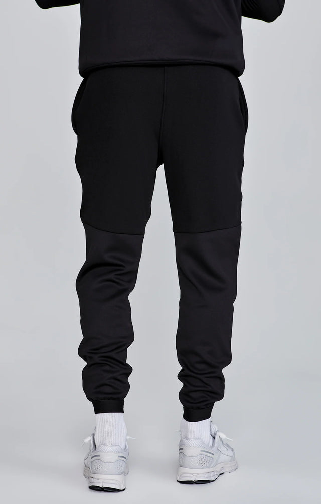 SikSilk - Black Muscle Fit Joggers