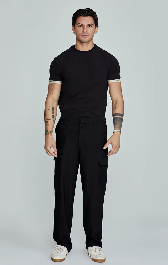 SikSilk - Black Cargo Pants