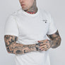 SikSilk - White Relaxed Fit T-Shirt