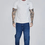 SikSilk - White Relaxed Fit T-Shirt