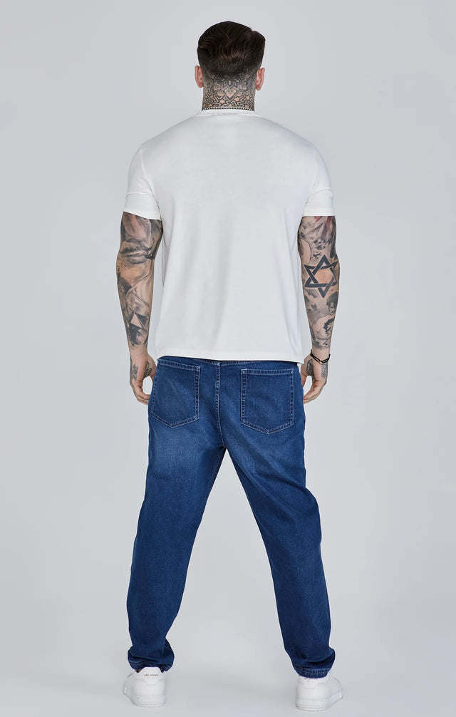 SikSilk - White Relaxed Fit T-Shirt